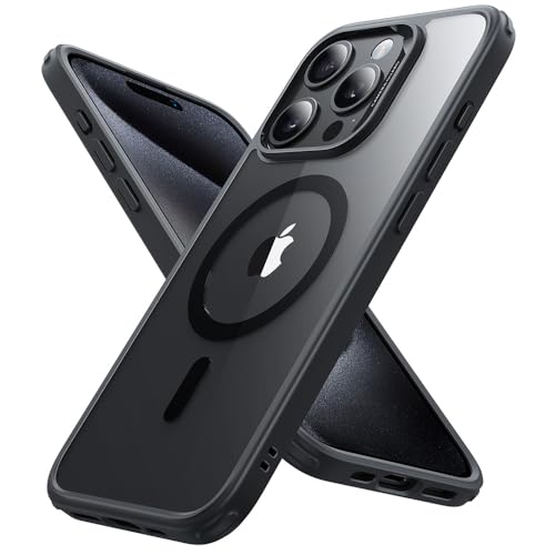 【米軍MIL規格・Magsafe対応】ESR iPhone 15 Pro Max ケース ワイヤレス充電対応 いphone15promax ケース magsafe ケース 黄変防止 磁気 スマホケース iphone15promax ケース 耐衝撃 傷防止 Classicシリーズ(クリア_ブラック) 1枚目 画像