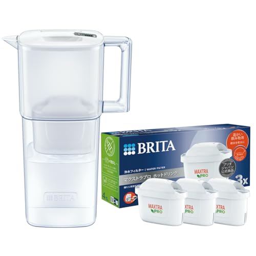 ブリタ 浄水器 ポット型 ろ過水容量:1.15L(全容量:2.2L)【日本正規品】リクエリ マクストラプロ ホットドリンク用 カートリッジ 3個付 ブリタ 浄水器 ポット型 実物画像・外観写真