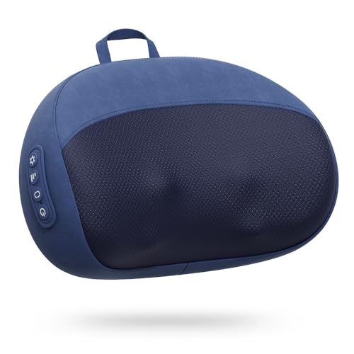 【2025新設計】腰枕 クッション Hoxhyon 敬老の日 USB充電式 腰・背中・首・肩・太もも・ふくらはぎ 一台多役 寝ながら使える ピロー コードレス 双方向回転 3段階強度調節 温熱機能 静音 タイマー付き 誕生日 母の日 父の日 記念日 クリスマス 新年 プレゼント 家庭用 職場用 車用 男女兼用 ブルー 1枚目 画像