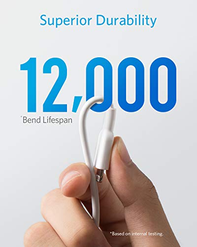 Anker PowerLine II ライトニングUSBケーブル【Apple MFi認証取得 / 超高耐久】iPhone / iPad / iPod各種対応 (1.8m ホワイト) 中間 画像