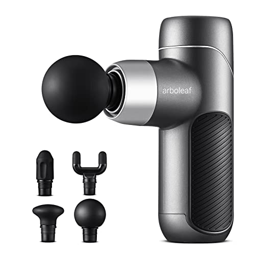 arboleaf 筋膜リリースガン ハンディガン MINI 自適応モード付き 4つのシリコンヘッド付属 5段階強力振動 筋膜リリース 筋膜ガン Type-C充電式 2000mAh*2大容量(8時間以上連続使用) 370g軽量 最速3000回/分 静音 携帯便利 収納袋&日本語取扱説明書付き プレゼント ギフト最適 日本国内サポート 一年メーカー保証 1枚目 画像