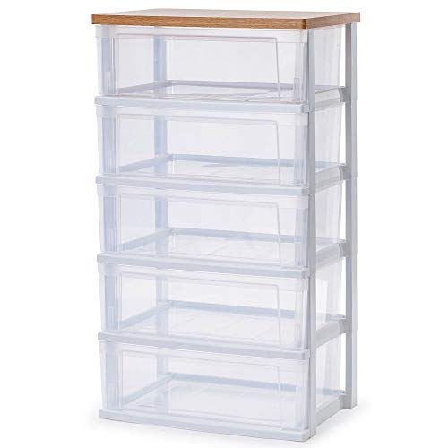 アイリスオーヤマ チェスト ワイド 3段 4段 5段 日本製 簡単組み立て 幅54.5×奥行き39.1 フレンチオーク木天板 b)ナチュラル 1枚目 画像