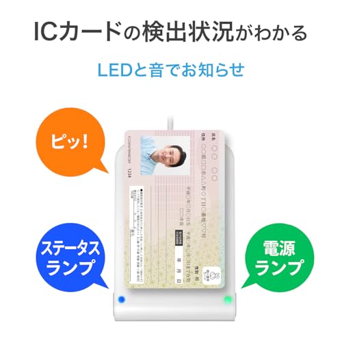 IODATA ICカードリーダーライター マイナンバーカード 病院 クリニック 受付 本人確認 医師資格証 薬剤師資格証 HPKIカード 電子車検証 マイナ免許証 (確定申告/e-Tax/保険証/免許証/各種行政手続き/育児/転居) Windows/mac対応 非接触型 日本メーカー USB-NFC4/E 中間 画像