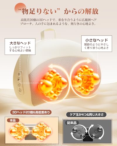 【2025新設計】腰枕 クッション Hoxhyon USB充電式 クリスマス 腰・背中・首・肩・太もも・ふくらはぎ 一台多役 寝ながら使える ピロー コードレス 双方向回転 3段階強度調節 温熱機能 静音 タイマー付き 誕生日 母の日 父の日 記念日 新年 プレゼント 家庭用 職場用 車用 男女兼用 中間 画像