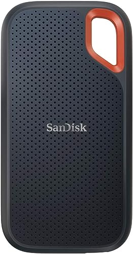 【Amazon.co.jp限定】SanDisk SSD 外付け 1TB USB3.2Gen2 読出最大1050MB/秒 防滴防塵 SDSSDE61-1T00-GH25 エクストリーム ポータブルSSD V2 Win Mac PS4 PS5 エコパッケージ 5年保証 1枚目 画像