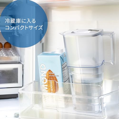 ブリタ 浄水器 ポット型 ろ過水容量:1.15L(全容量:2.2L)【日本正規品】リクエリ マクストラプロ ホットドリンク用 カートリッジ 3個付 最後 画像