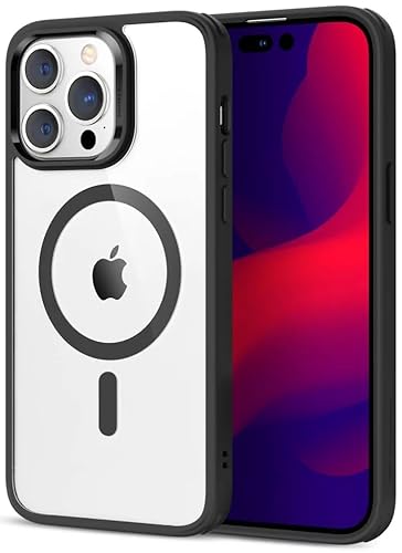 ESR iPhone 14 Pro 用 ケース MagSafe対応 ワイヤレス充電 いphone14pro ケース HaloLock搭載 ハイブリッド磁気対応 耐衝撃性 米軍MIL規格の保護 傷に強い背面 6.1インチ クリアブラック Classic Series 中間 画像