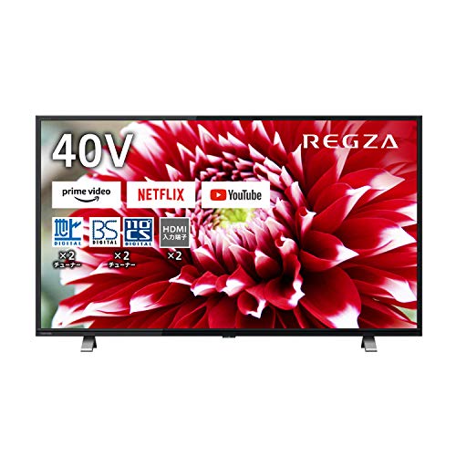 REGZA 40V型 液晶テレビ レグザ 40V34 フルハイビジョン 外付けHDD 裏番組録画 ネット動画対応（2020年モデル） 1枚目 画像