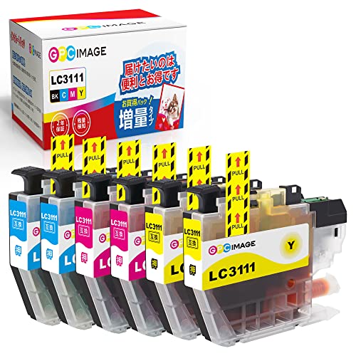 GPC Image LC3111-4PK ブラザー 用 インク 純正と併用可能 brother 用 LC3111-3PK C M Y 大容量タイプ インクカートリッジ プリンターインク DCP-J572N J577N J582N J978N J998DN J973N J982N J987N 対応の lc 3111 互換インク 1枚目 画像