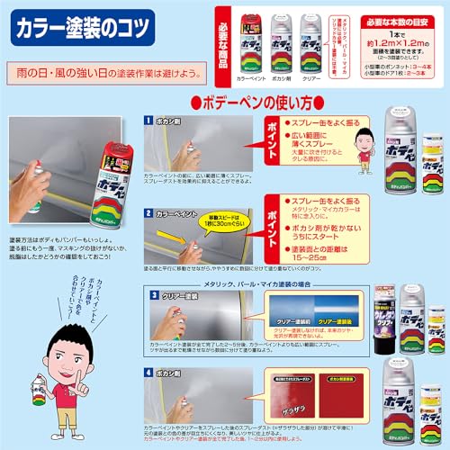 ソフト99(SOFT99) 99工房 補修ペイント ボデーペン Fー741 300ml SUBARU(スバル) 45A メタルグレーM 自動車ボディ、バンパー、金属、木材 08741 中間 画像