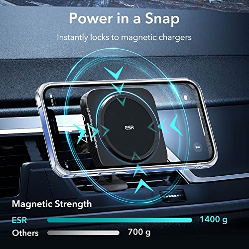 【米軍MIL規格・Magsafe対応】ESR iPhone12 ケース いphone12 Pro ケース傷に強い背面 ワイヤレス充電 ストラップホール付き iPhone12 ケース用 HaloLock搭載 ハイブリッド磁気カバー 6.1インチ クリア Classic Series 中間 画像