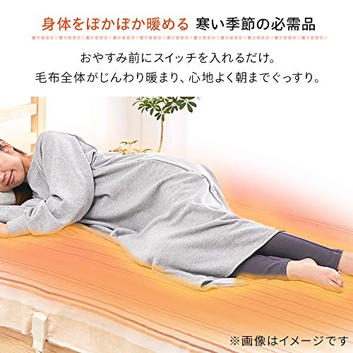 アイリスオーヤマ 電気毛布 掛け敷き兼用 洗える 188×130cm 切タイマー付き ダニ退治 ダブル セミダブル キャンプ 節電 省エネ スライド温度調整 掛け毛布 敷き毛布 防寒対策 暖房器具 ギフト ふわふわ ブランケット 丸洗い EHB-1813-T ブラウン 中間 画像