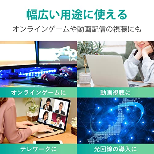 エレコム LANケーブル CAT6A 10m 爪折れ防止コネクタ スタンダード ブルー LD-GPA/BU10 中間 画像