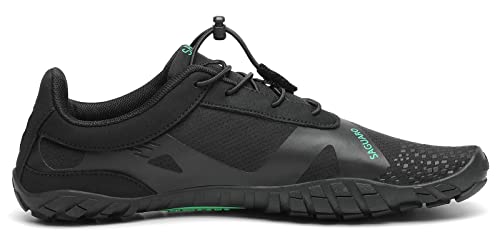 [SAGUARO] ベアフット ランニングシューズ ポータブル フィットネスシューズ 柔軟 超軽量 通気性 27.0 cm,ブラック 054 中間 画像