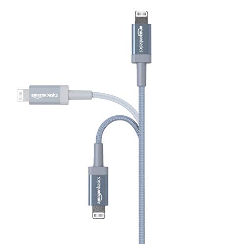 Amazonベーシック USB-A -ライトニングケーブル ナイロン iPhone充電 Apple MFi認証 iPhone 14/13/13 Pro/12/SE(第2世代)/iPad 各種対応(ダークグレー 1.8m) 最後 画像