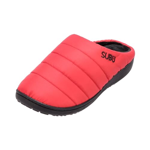 [SUBU] スブ サンダル 冬用サンダル スリッパ レディース メンズ 暖かい ルームシューズ ダウン 外履き 防寒 つっかけ 男女兼用 ユニセックス F LINE レッド RED SB-332 [並行輸入品] [SUBU] スブ サンダル 冬用サンダル 実物画像・外観写真