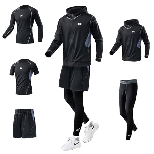 [Ademe] コンプレッションウェア メンズ 長袖 半袖 高機能強化素材 上下 吸汗速乾 タイツ 高弾力 通気性 トレーニング ランニング スポーツウェア 加圧 Ademe コンプレッションウェア メンズ 実物画像・外観写真