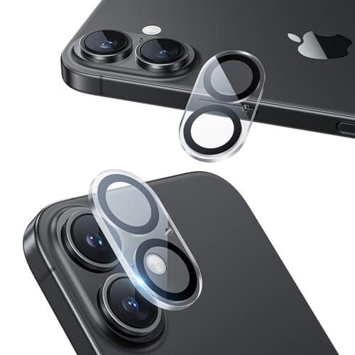 NIMASO カメラフィルム iPhone 17/iPhone 16/iPhone 16 Plus 用 カメラ保護 全面保護 黒縁取り レンズカバー いphone17/ いphone16/16plus 対応 2枚セット DCM24G1426 NIMASO カメラフィルム iPhone 17 実物画像・外観写真