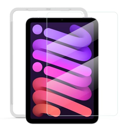 NIMASO ガラスフィルム iPad mini7（A17 Pro）第7世代 2024用/iPad mini6（第6世代）2021用 衝撃吸収 強化 ガラス 保護フィルム ガイド枠付き NTB21C194 NIMASO ガラスフィルム iPad mini7 実物画像・外観写真