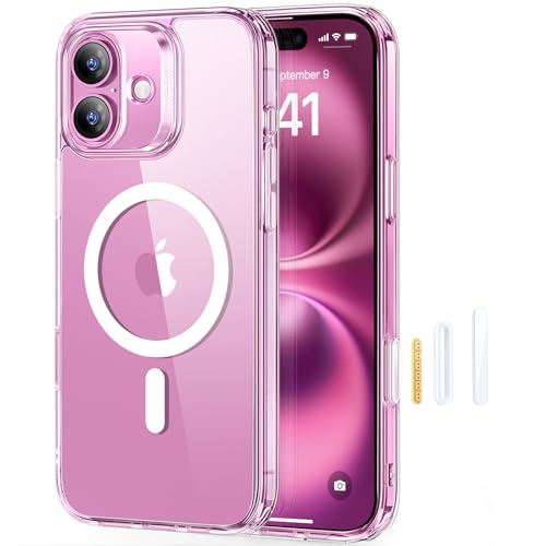 ESR iPhone 16 ケース【カメラコントロール・米軍MIL規格】Magsafe対応 傷に強い背面 ワイヤレス充電 ストラップホール付き 耐黄変 耐衝撃 米軍保護工学 スマホケース あいふおん16ケース HaloLock搭載 ハイブリッド磁気 iPhone16対応 クリア ESR iPhone 16 ケース 実物画像・外観写真