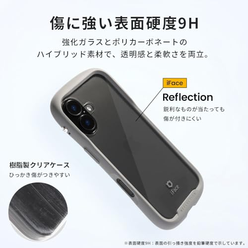 【Amazon.co.jp限定】iFace Reflection iPhone 17 ケース クリア 強化ガラス (ブラック)【エコPKG】【 iphone17 ケース アイフォン17 カバー スマホケース 透明 耐衝撃 ストラップホール付き クリアケース 】 中間 画像