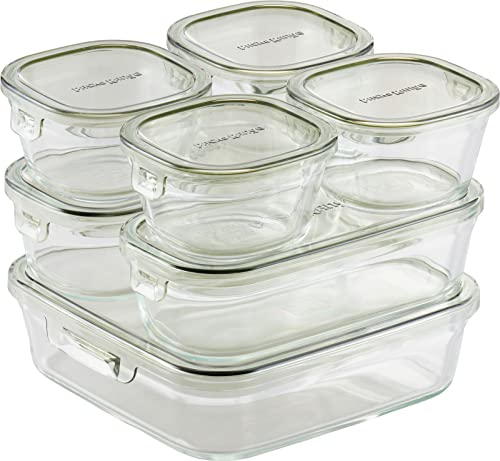 iwaki(イワキ) 耐熱ガラス 保存容器 オリーブグリーン システムセット パック&レンジ PC-PRN7G4 1枚目 画像