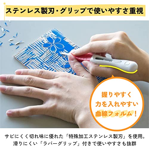 サクラクレパス 彫刻刀SA スライド式安全カバー付き EHTS-5A 中間 画像