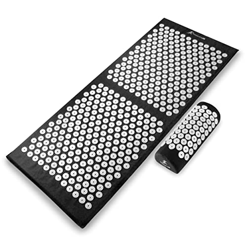 ProsourceFit Acupressure Mat and Pillow Set for Back/Neck Pain Relief and Muscle Relaxation, XL - Black/White ProsourceFit Acupressure Mat and Pillow Set for Back/Neck Pain Relief and Muscle Relaxation, XL - Black/White 実物画像・外観写真