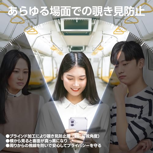 【覗き見防止】SmartDevil iPhone17用ガラスフィルム 2枚セット 超簡単貼り付け 自動除塵 プライバシー のぞき見防止 米軍MIL規格 落下保護 滑らかな手触り 指紋防止 アイフォン17 横から見えない強化ガラス 中間 画像