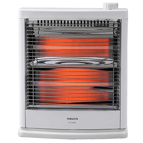 [山善] 電気ストーブ ヒーター 小型 足元 転倒OFFスイッチ 出力切替2段階 簡単操作 ホワイト DS-D086(W) 1枚目 画像