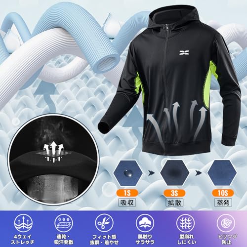 [Ademe] コンプレッションウェア メンズ 長袖 半袖 高機能強化素材 上下 吸汗速乾 タイツ 高弾力 通気性 トレーニング ランニング スポーツウェア 加圧 中間 画像