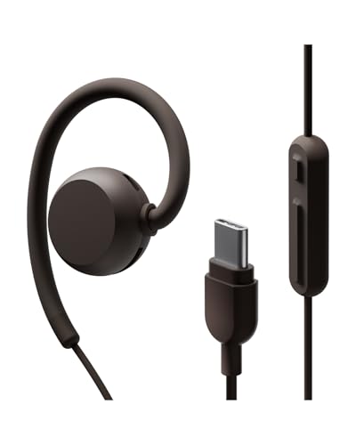 nwm (ヌーム) オープンイヤー イヤホン 有線 型 WIRED MWE007 耳スピ │ USB Type-C 防水 IPX4 両耳 マイク付き 軽量 耳をふさがない ダークブラウン 1