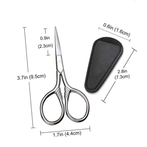 KESYOO 携帯用ひげ用はさみ ステンレス製 精密刃 口ひげトリミング用 小型美容鋏 家サロン使用 黒カバー付きの詳細・まとめ 画像