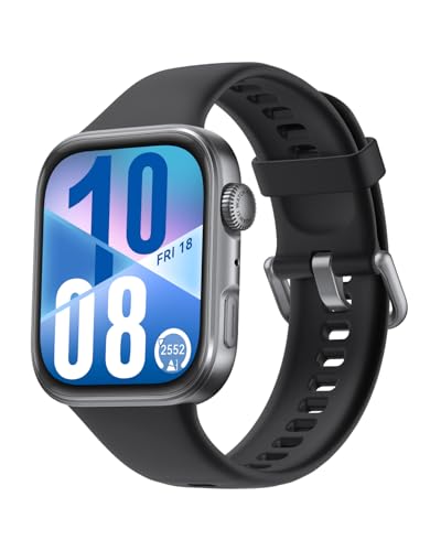 HUAWEI WATCH FIT 4 スマートウォッチ 薄型軽量 1.82インチ大画面 アウトドアに適した気圧計と測位システム 通知 フィットネス ヘルストラッカー 情緒測定 10日間ロングバッテリー iOS/Android ブラック 1