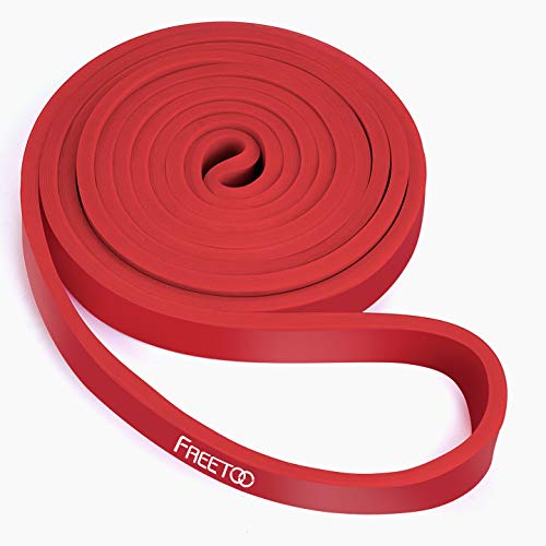 FREETOO フィットネスチューブ エクササイズバンド【最新強化版】 トレーニングチューブ 天然ゴム 肉体改造 機器 男女兼用 筋力トレーニング リンフティグ筋肉 レッド 負荷7～16kg [並行輸入品] 1