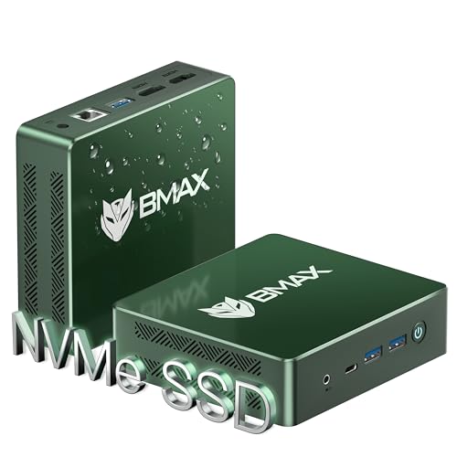 Bmax ミニpc【12GB+512GB NVMe SSD(SATAより3倍早い) 4K×3画面出力】mini pc デュアル銅製パイプ+自動調整ファン Win11 Pro ミニパソコン フル機能Type-C/HDMI 2.0*2/DP・小型pc 動作より安定 Core i3搭載 USB3.0×3 企業・学習向け・プロ用 小型パソコン CD紋 防水防塵 超小型 高性能 TPM未搭載の外観・全体像 画像