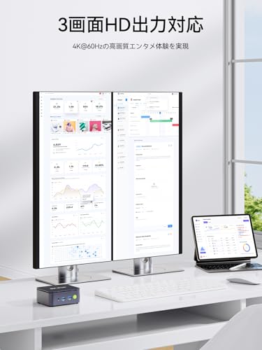 GMKtec ミニPC 【G10 ブラック 初登場 Ryzen 5 3500U搭載・R3 4300Uより速い】 64GB DDR4＋16TB SSD拡張対応｜動作より安定 最大3.7GHz｜4K×3画面出力・2.5GLAN HDMI 2.1/DP/Type-C・Win11 Pro Mini PC USB3.2×3 企業・学習向け・プロ用 超小型 高性能G10 16GB+256GB日本語版の特徴・詳細 画像