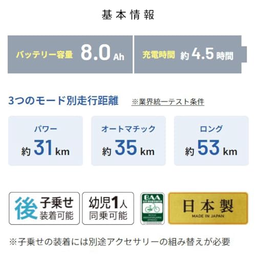 電動アシスト自転車 シティサイクル・ママチャリ Panasonic(パナソニック) ビビ・SX ソリッドネイビー 26インチ 2025年モデル BE-FS633Vの特徴・詳細 画像
