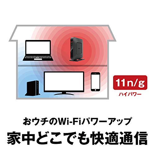 BUFFALO 無線LAN中継機 Wi-Fi 11n/g/b 300Mbps エアステーション Giga 据え置き WEX-G300 【iPhone13/12/11/X/iPhoneXSシリーズ メーカー動作確認済み】の詳細・まとめ 画像