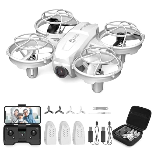 Holy Stone ドローン 100g未満 2024最新型 申請不要 1080Pカメラ付き 子供向け 小型 ミニドローン バッテリー3個 子供用 手投げテイクオフ 高速旋回モード 軌跡飛行モード 高度維持 2.4GHz 4CH モード1/2自由転換可 国内認証済み プレゼント 誕生日ギフト 小学生 HS420 白 1