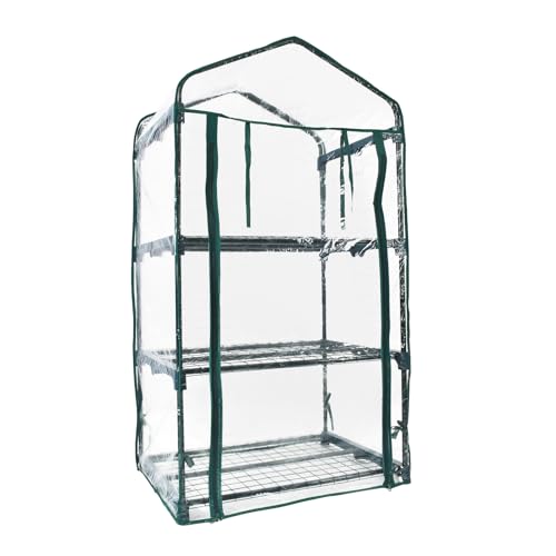 kaitou ビニール温室 家庭用 ベランダ 小型 DIY 観葉植物 ビニールハウス ガーデンハウス フラワーハウス フラワーラック 家庭菜園 (縦3段)の外観・全体像 画像