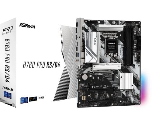 ASRock マザーボード B760 Pro RS/D4 Intel 第12世代 ・ 13世代 CPU ( LGA1700 )対応 B760チップセット DDR4 ATX マザーボード 【国内正規代理店品】の外観・全体像 画像