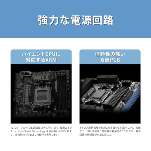 MSI マザーボード PRO B650-S WIFI [B650搭載] 【信頼性の高い6層PCB設計・12+2+1フェーズ安定な電源回路】ATX DDR5-7200 (OC)対応 AMD Ryzen 7000/9000 シリーズ対応MB6268の特徴・詳細 画像