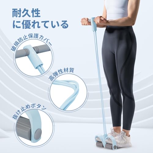 MERACH (メリック) トレーニングチューブ ストレッチバンド ペダル付き 脚 腕 肩 肩甲骨 高弾性 滑り止め 姿勢矯正 筋力増強 猫背矯正 ゴム 筋トレ ベルト レジスタンスバンド エクササイズバンド ダイエットグッズ フィットネスバンド トレーニングちゅーぶ ゴムチューブの特徴・詳細 画像