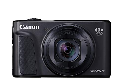 Canon コンパクトデジタルカメラ PowerShot SX740 HS ブラック 光学40倍ズーム/4K動画/Wi-Fi対応 PSSX740HSBKの外観・全体像 画像