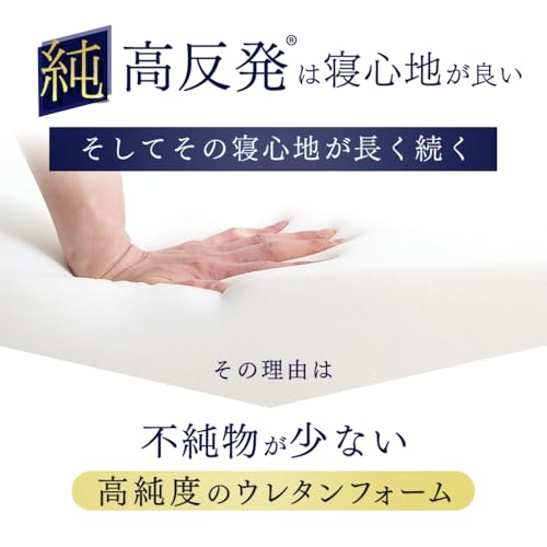 タンスのゲン マットレス シングル【全部洗える】厚み10cm「純」高反発(R) 密度25D 硬さ190N 三つ折り 敷布団 パイル 13810084(100391)の特徴・詳細 画像