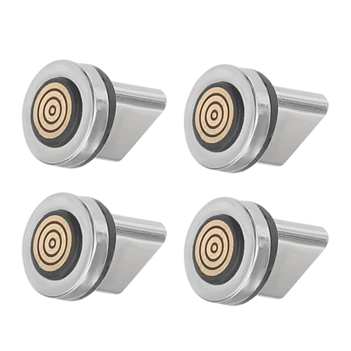 Homoyoyo Usb c 磁気アダプター 4個セット 対応デバイス充電用 コネクタ保護設計 回転式マグネット接続 7ピン対応 銀色 ユニバーサル C変換端子 スマートフォンアクセサリ 1