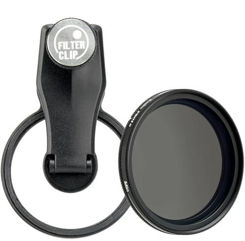 ケンコー(Kenko) EXAPRO スマートフォン用アクセサリ フィルタークリップ + Variable ND initial セット 可変NDフィルター フィルター径 49mm クリップタイプ iPhone / Android対応 EXP-FCVND05-01の外観・全体像 画像