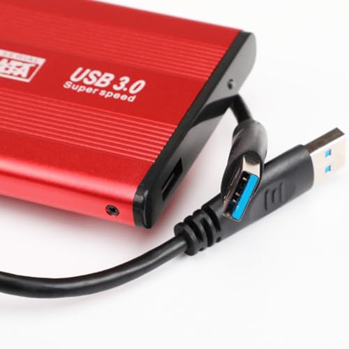 Docooler 外付けハードドライブ、2.5インチ USB 3.0 外付けハードディスクドライブ バックアップストレージ、プラグアンドプレイ、500G/1T/2T 外付けハードディスクドライブ、PC、ノートパソコン、コンピューター用 - ブラック/レッド/ブルー/シルバーの特徴・詳細 画像