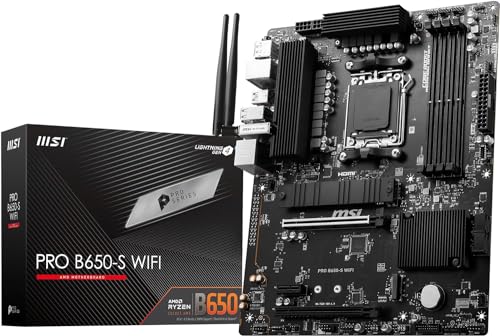 MSI マザーボード PRO B650-S WIFI [B650搭載] 【信頼性の高い6層PCB設計・12+2+1フェーズ安定な電源回路】ATX DDR5-7200 (OC)対応 AMD Ryzen 7000/9000 シリーズ対応MB6268の外観・全体像 画像